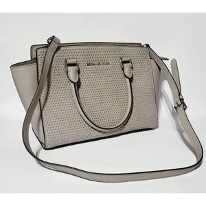 Michael Kors Micro Studded Tote Gray Purse Bag